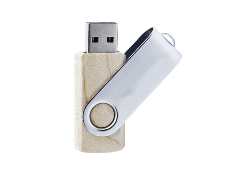 clé USB bois pivotante personnalisée