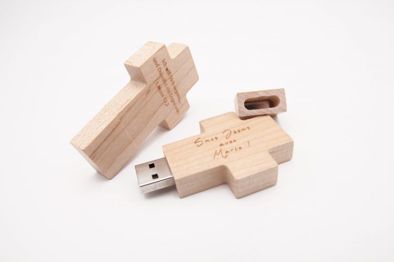 Clé USB personalisable en coix bois